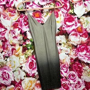 Sparkly Black and Silver Dress the vintage shop